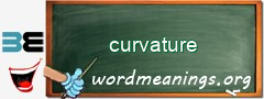 WordMeaning blackboard for curvature